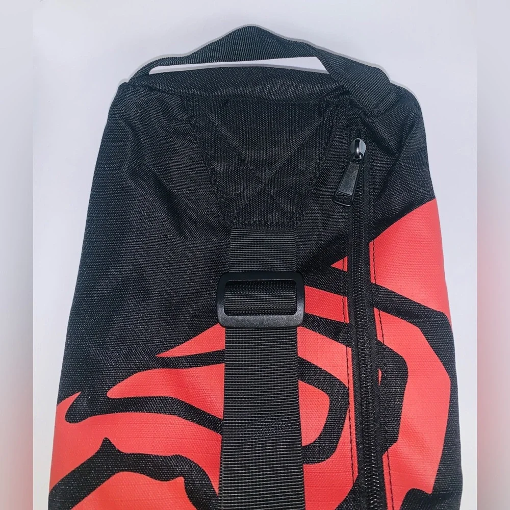 New Chipotle Mexican Grill sling back / backpack / black with red chili … - Picture 6 of 9